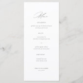 Moderne Minimalistische Typografie Calligrafie Bru Menu (Voorkant)
