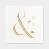 Moderne minimalistische typografie combineert mono folie servetten (Voorkant)
