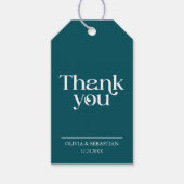 Moderne minimalistische typografie Diepe Blauwgroe Cadeaulabel (Voorkant)