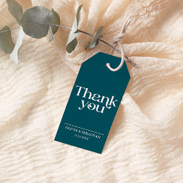 Moderne minimalistische typografie Diepe Blauwgroe Cadeaulabel