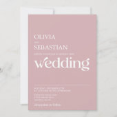 Moderne minimalistische typografie Dusty Roos brui Kaart (Voorkant)