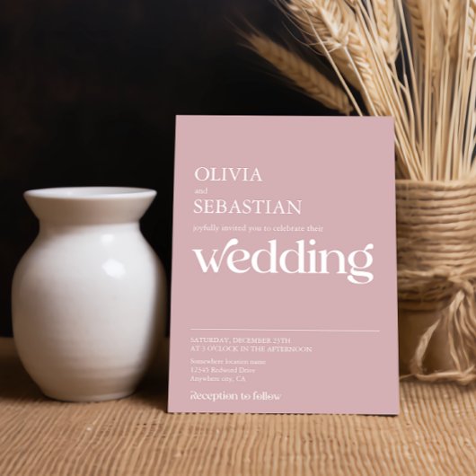 Moderne minimalistische typografie Dusty Roos brui Kaart