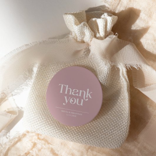 Moderne minimalistische typografie Dusty Roos brui Ronde Sticker