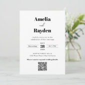 Moderne minimalistische typografie foto QR code br Kaart (Staand voorkant)