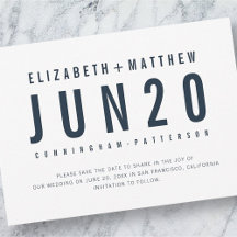 Moderne + Minimalistische Typografie Huwelijk