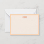 Moderne minimalistische typografie Initiaal monogr Notitiekaartje (Voorkant)