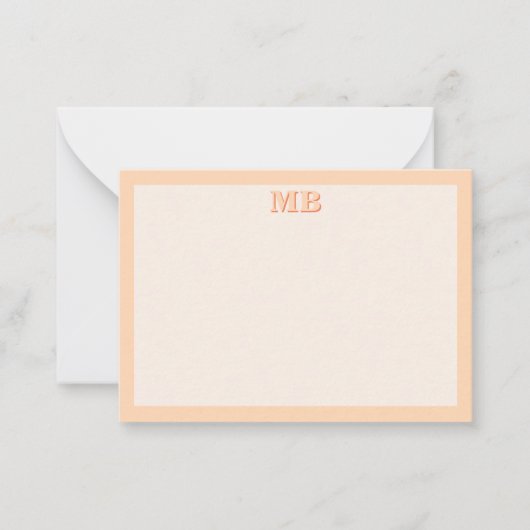 Moderne minimalistische typografie Initiaal monogr Notitiekaartje (Voorkant)