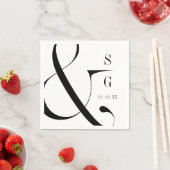 Moderne minimalistische typografie koppels monogra servet (Insitu)