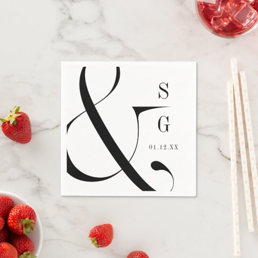 Moderne minimalistische typografie koppels monogra servet (Insitu)