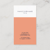 Moderne minimalistische typografie Logo Verticaal Visitekaartje (Achterkant)