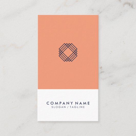 Moderne minimalistische typografie Logo Verticaal Visitekaartje (Voorkant)