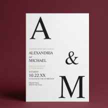 Moderne Minimalistische Typografie Monogram Huweli