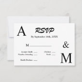Moderne Minimalistische Typografie Monogram RSVP K Kaartje (Voorkant)