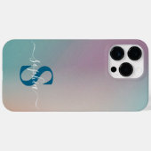 Moderne Minimalistische Typografie naam monogram Case-Mate iPhone Case (Achterkant (horizontaal))