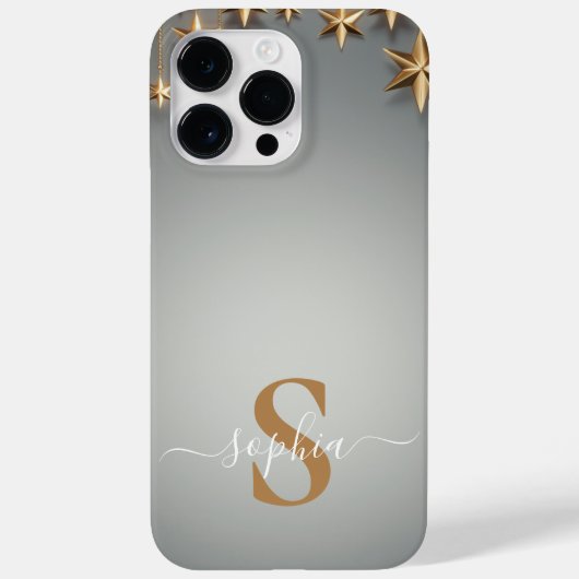 Moderne Minimalistische Typografie naam monogram Case-Mate iPhone Case (Achterkant)