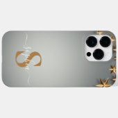 Moderne Minimalistische Typografie naam monogram Case-Mate iPhone Case (Achterkant (horizontaal))