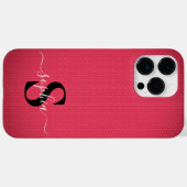 Moderne Minimalistische Typografie naam monogram Case-Mate iPhone Case (Achterkant (horizontaal))