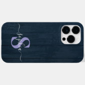 Moderne Minimalistische Typografie naam monogram Case-Mate iPhone Case (Achterkant (horizontaal))
