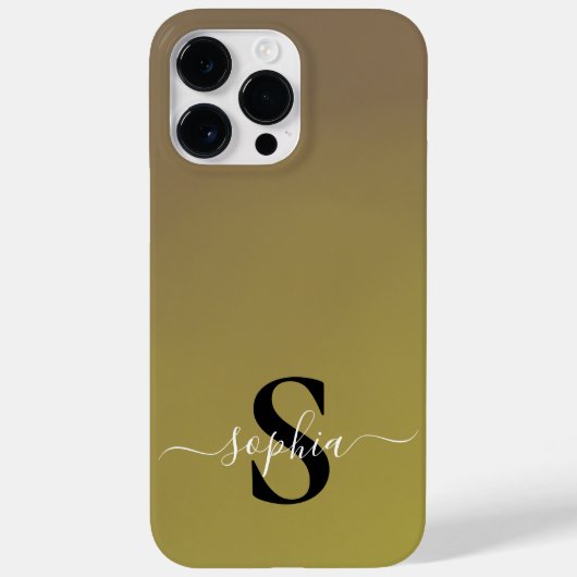 Moderne Minimalistische Typografie naam monogram Case-Mate iPhone Case (Achterkant)