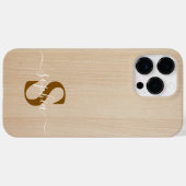 Moderne Minimalistische Typografie naam monogram Case-Mate iPhone Case (Achterkant (horizontaal))