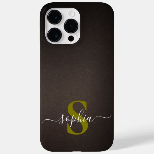 Moderne Minimalistische Typografie naam monogram Case-Mate iPhone Case (Achterkant)