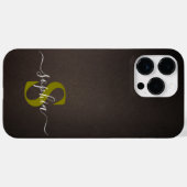 Moderne Minimalistische Typografie naam monogram Case-Mate iPhone Case (Achterkant (horizontaal))