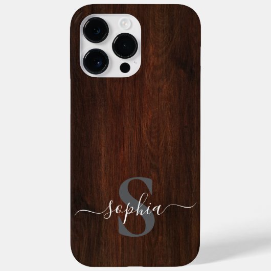 Moderne Minimalistische Typografie naam monogram Case-Mate iPhone Case (Achterkant)