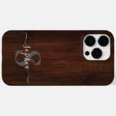 Moderne Minimalistische Typografie naam monogram Case-Mate iPhone Case (Achterkant (horizontaal))