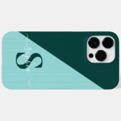 Moderne Minimalistische Typografie naam monogram Case-Mate iPhone Case (Achterkant (horizontaal))