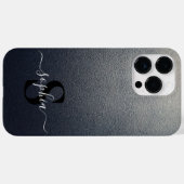 Moderne minimalistische typografie naam monogramme Case-Mate iPhone case (Achterkant (horizontaal))