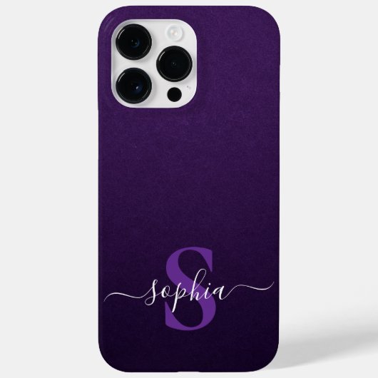 Moderne minimalistische typografie naam monogramme Case-Mate iPhone case (Achterkant)