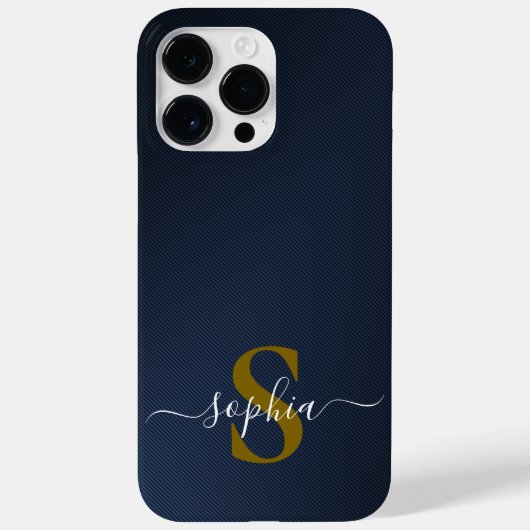 Moderne minimalistische typografie naam monogramme Case-Mate iPhone case (Achterkant)