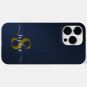 Moderne minimalistische typografie naam monogramme Case-Mate iPhone case (Achterkant (horizontaal))