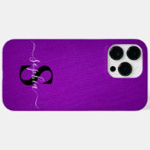 Moderne minimalistische typografie naam monogramme Case-Mate iPhone case (Achterkant (horizontaal))