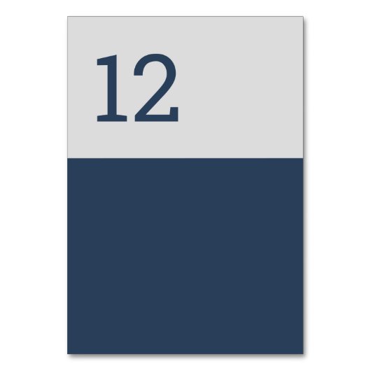 Moderne Minimalistische Typografie Navy Blau Grijs Kaart (Voorkant)