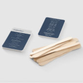 Moderne Minimalistische Typografie Navyblauw Grijs Handwaaier (Niet-gemonteerd)