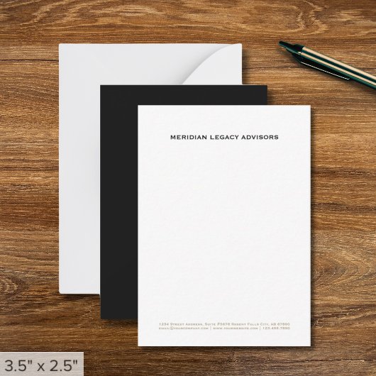 Moderne minimalistische typografie notitiekaartje