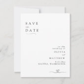 Moderne minimalistische typografie Save the Date (Voorkant)