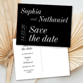 Moderne minimalistische typografie Save the Date Briefkaart