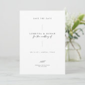 Moderne Minimalistische Typografie Save the Date K (Staand voorkant)
