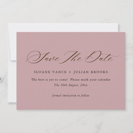 Moderne Minimalistische Typografie Save the Date K (Voorkant)