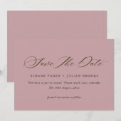 Moderne Minimalistische Typografie Save the Date K (Voorkant / Achterkant)
