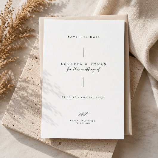 Moderne Minimalistische Typografie Save the Date K