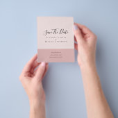 Moderne Minimalistische Typografie Save the Dates Flyer (Hand)