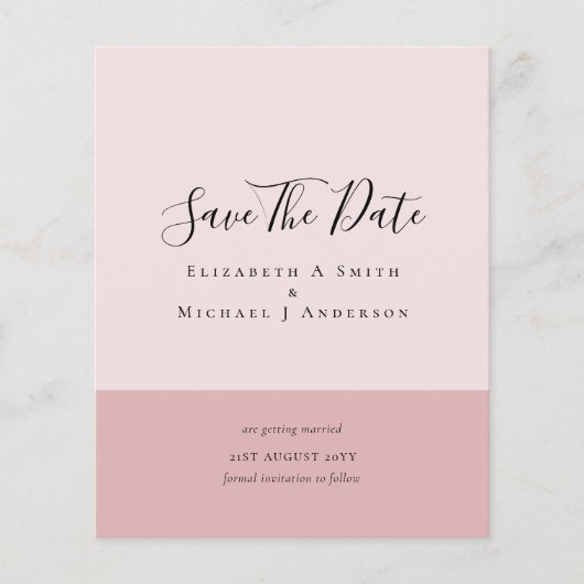 Moderne Minimalistische Typografie Save the Dates Flyer (Voorkant)