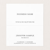 Moderne minimalistische typografie Sjabloon gevouw Visitekaartje (Binnenkant ongevouwen)