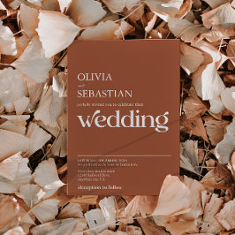 Moderne minimalistische typografie Terracotta brui Kaart