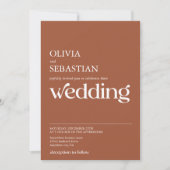 Moderne minimalistische typografie Terracotta brui Kaart (Voorkant)