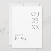 Moderne Minimalistische Typografie Trouw Save the Date (Voorkant)