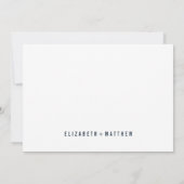 Moderne + Minimalistische Typografie Trouwdag Save The Date (Achterkant)